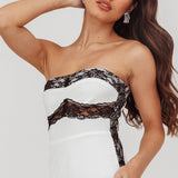 Tenika Strapless Bodycon Maxi Dress White