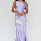 Etienne Off-Shoulder Halter Midi Dress Lilac