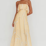 Cressida Line Ruffle Maxi Dress Mango