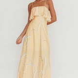 Cressida Line Ruffle Maxi Dress Mango