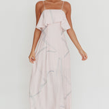 Cressida Line Ruffle Maxi Dress Pink