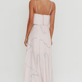 Cressida Line Ruffle Maxi Dress Pink