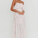 Cressida Line Ruffle Maxi Dress Pink
