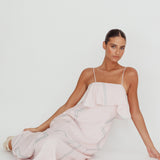 Cressida Line Ruffle Maxi Dress Pink