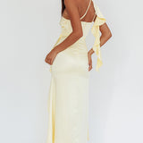 Carmel One-Shoulder Split Maxi Dress Butter