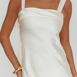 Carmel Shoulder Sash Midi Dress Oyster