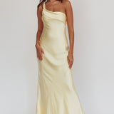 Carmel One-Shoulder Sash Maxi Dress Butter