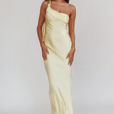 Carmel One-Shoulder Sash Maxi Dress Butter