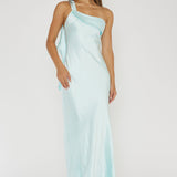 Carmel One-Shoulder Sash Maxi Dress Ice