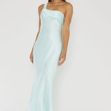Carmel One-Shoulder Sash Maxi Dress Ice