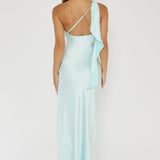 Carmel One-Shoulder Sash Maxi Dress Ice