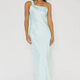 Carmel One-Shoulder Sash Maxi Dress Ice