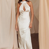 Starry Nights Cowl Back Maxi Dress Champagne