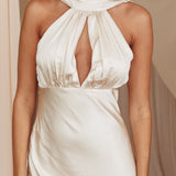 Starry Nights Cowl Back Maxi Dress Champagne