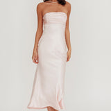 Moon Song Strapless Laced Back Dress Blush
