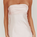 Moon Song Strapless Laced Back Dress Blush