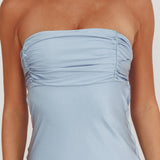 Moon Song Strapless Laced Back Dress Midnight Blue