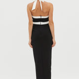 Canary Islands Halterneck Midi Dress Black