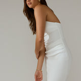 Fire Of Stars Halterneck Bodycon Maxi Dress White