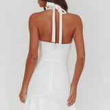 Fire Of Stars Halterneck Mini Dress White