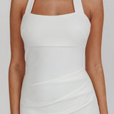 Fire Of Stars Halterneck Midi Dress White