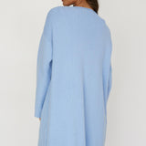 On Point Pocket Cardigan Blue