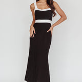 Trust Contrast Maxi Dress Black