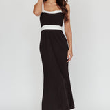 Trust Contrast Maxi Dress Black