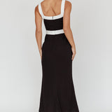 Trust Contrast Maxi Dress Black