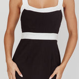 Trust Contrast Maxi Dress Black