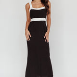 Trust Contrast Maxi Dress Black