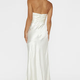 Blaise Asymmetric Neckline Maxi Dress Pearl