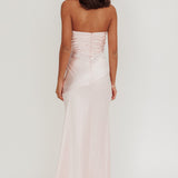 Blaise Asymmetric Neckline Maxi Dress Pink