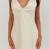 New York Minute Tied Shoulders Mini Dress Oyster