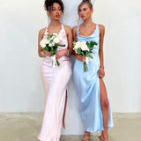 Sitara Tied Back Maxi Dress Blush