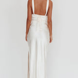 Sitara Tied Back Maxi Dress Oyster