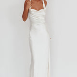 Sitara Tied Back Maxi Dress Oyster