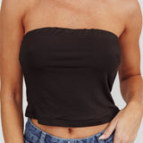 Damsel Reverse Halter Neck Top Black