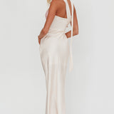 Damsel Reverse Halter Maxi Dress Flower Pink