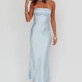 Damsel Reverse Halter Maxi Dress Baby Blue