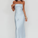 Damsel Reverse Halter Maxi Dress Baby Blue