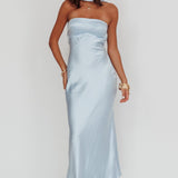 Damsel Reverse Halter Maxi Dress Baby Blue
