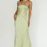 Damsel Reverse Halter Maxi Dress Pistachio