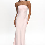 Damsel Reverse Halter Maxi Dress Blush