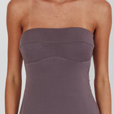 Damsel Reverse Halter Maxi Dress Charcoal