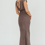 Maysa Cowl Back Maxi Dress Charcoal