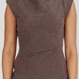 Maysa Cowl Back Maxi Dress Charcoal