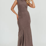 Maysa Cowl Back Maxi Dress Charcoal