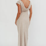 Maysa Cowl Back Maxi Dress Mushroom