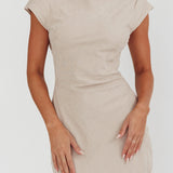 Maysa Cowl Back Maxi Dress Mushroom